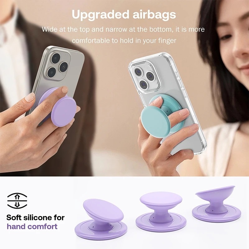 ที่วางโทรศัพท์แม่เหล็กสําหรับ lPhone 15/14/13/12 Series Magnetic Folding Phone Grip Socket Pocket Ho