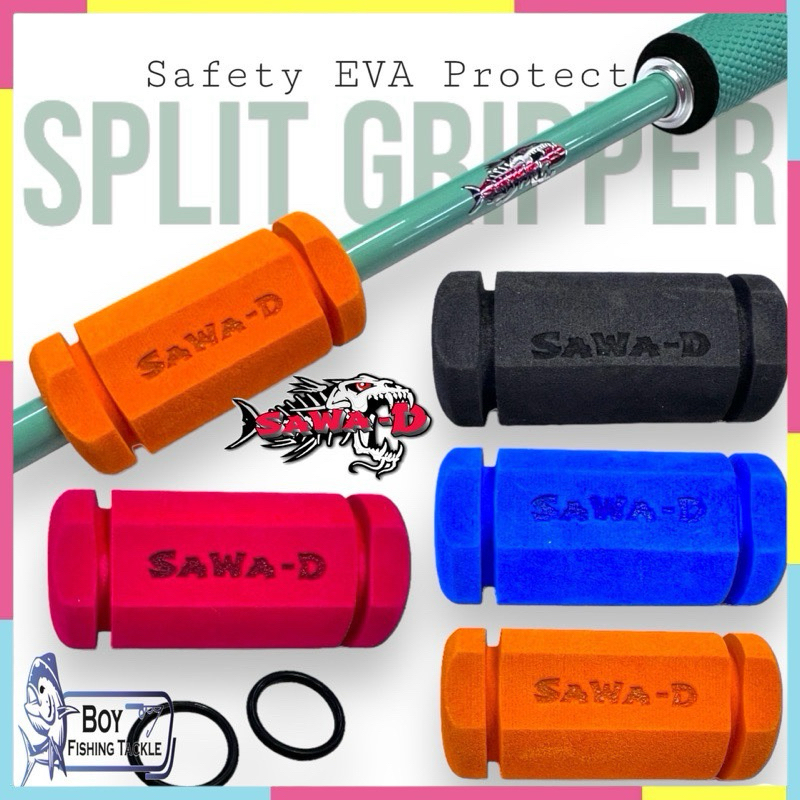 SAWA-D SPLIT GRIPPER SPLIT GRIP ROD BLANK PROTECTOR SAFETY ROD HOLDER COVER PIRATEZ STRIKE PROTECTOR