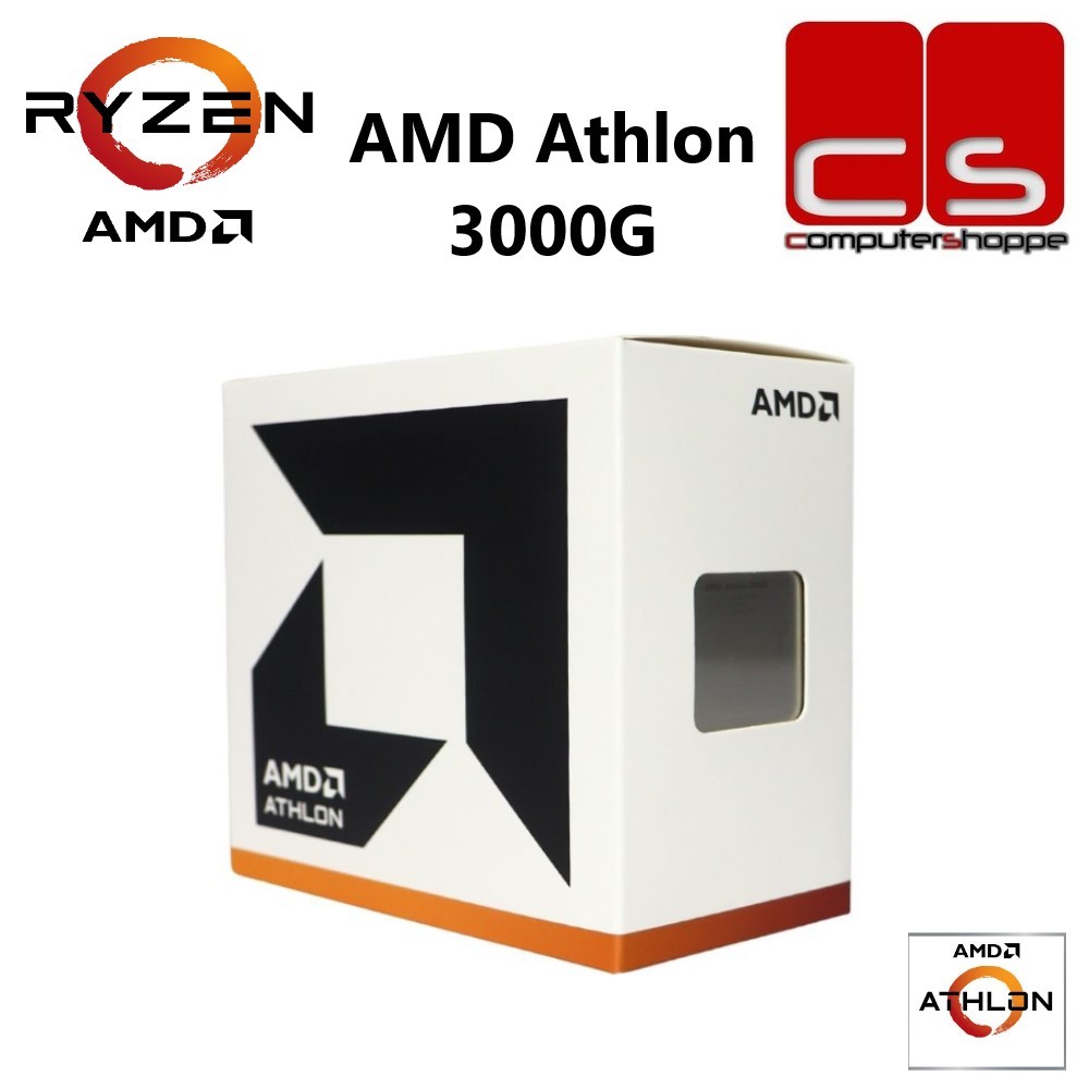 โปรเซสเซอร์ AMD Athlon 3000G 2 Cores 4 Threads พร้อมกราฟิก Radeon Vega 3