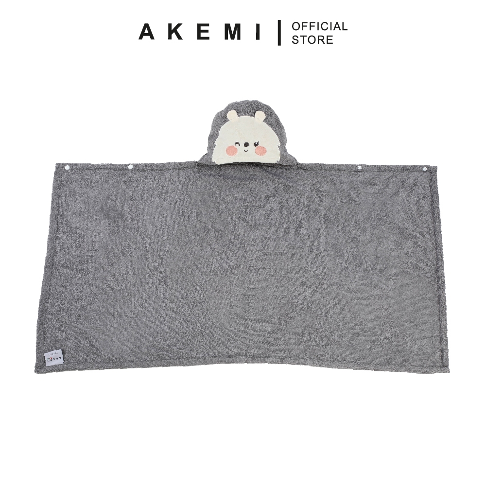 Akemi ผ้าขนหนู ผ้าฝ้าย มีฮู้ด สําหรับเด็ก (60 ซม. x 120 ซม.)