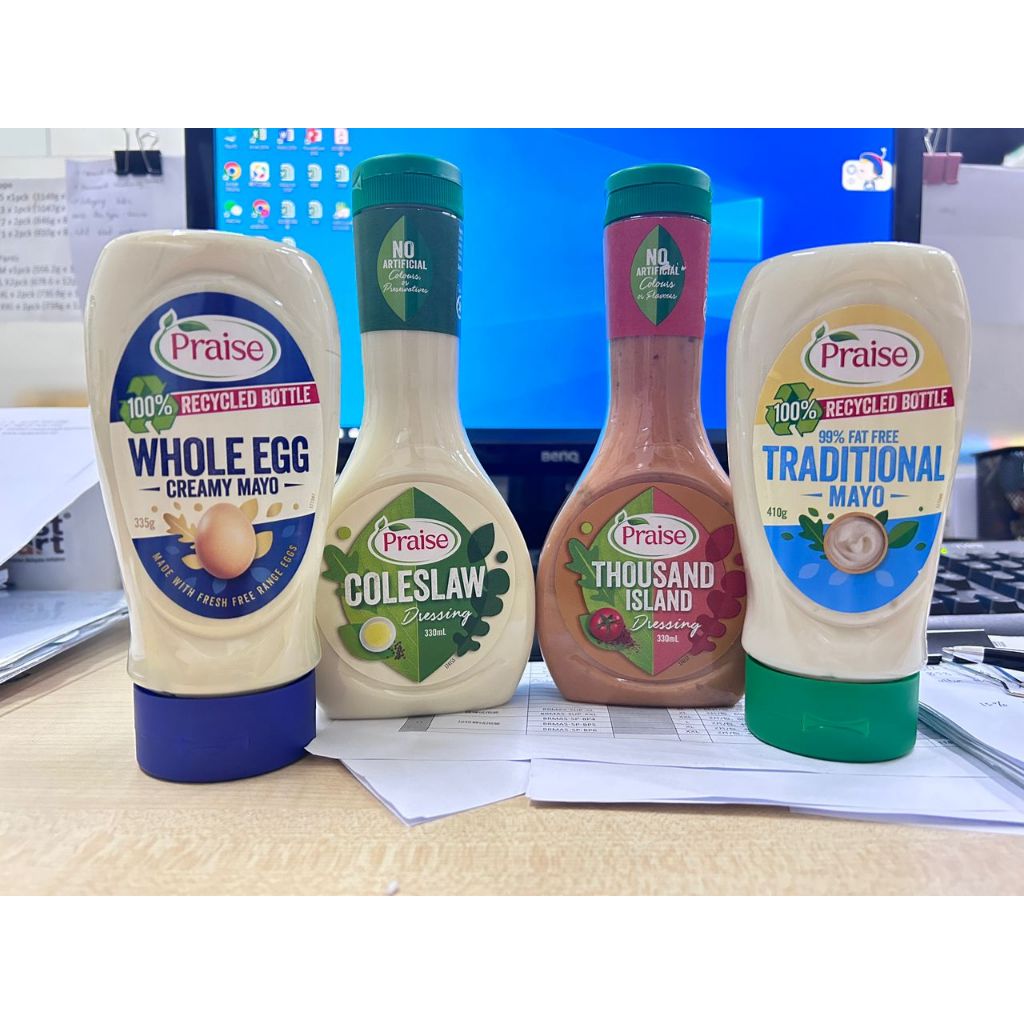 [HALAL] PRAISE TRADITIONAL MAYONNAISE/WHOLE EGG MAYO/COLESLAW DRESSING/THOUSAND ISLAND (GING EXIPIRE