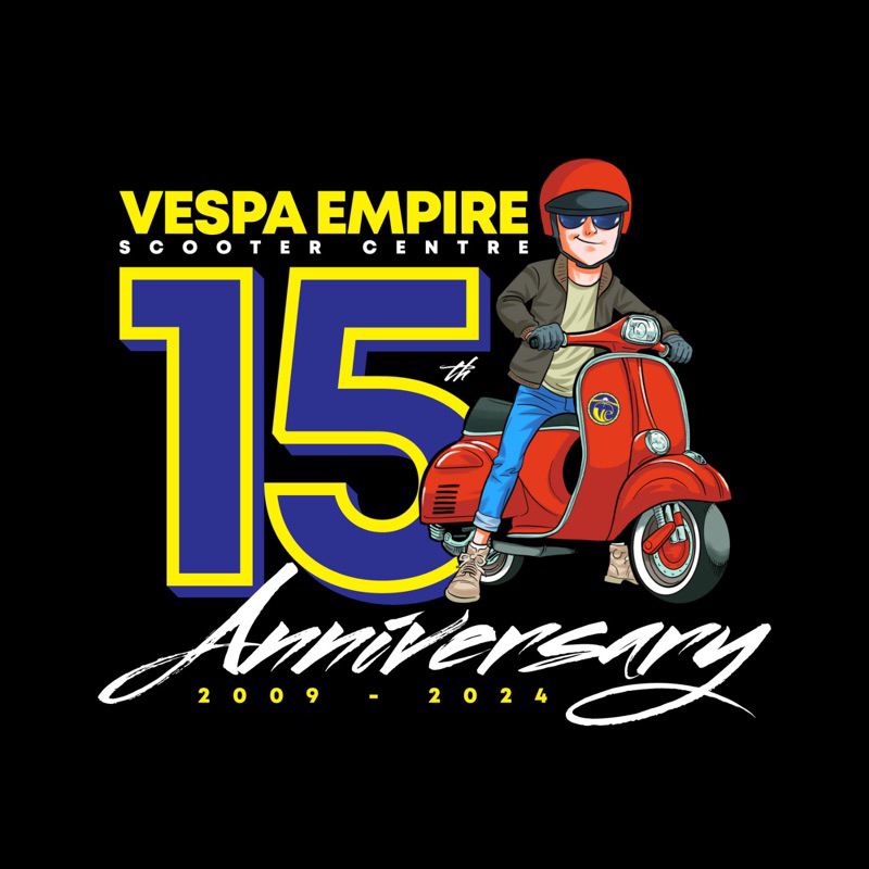 vespa stiker 15th anniversary vespa empire