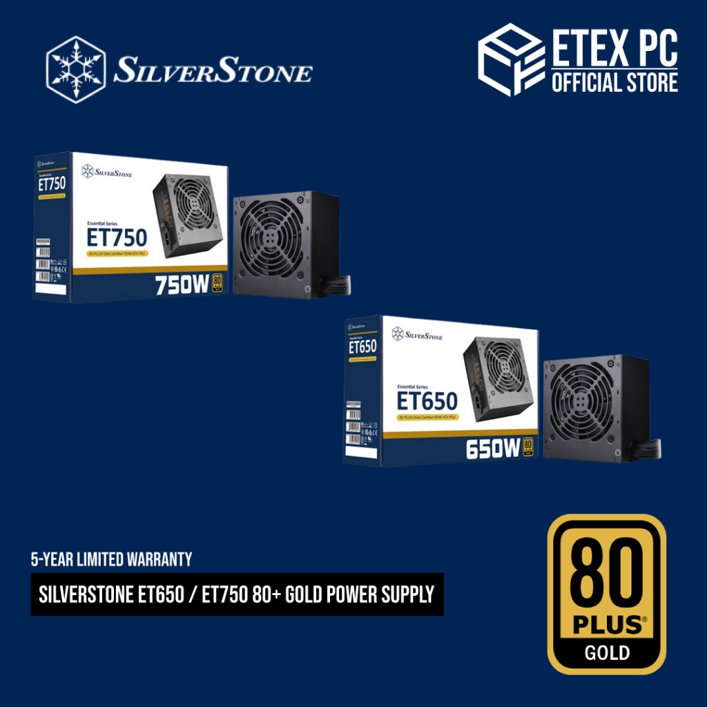 SilverStone ET650 / ET750 80+ Gold Power Supply - 650W / 750W SST-ET650-G V1.2 / SST-ET750-G V1.2