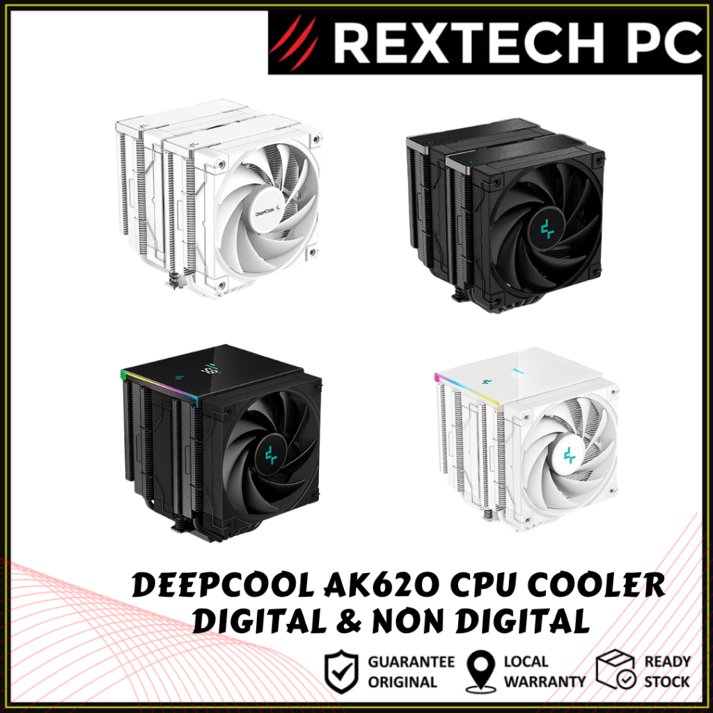 Rextech Deepcool AK620 CPU Cooler ดิจิตอลและไม ่ ใช ่ ดิจิตอล