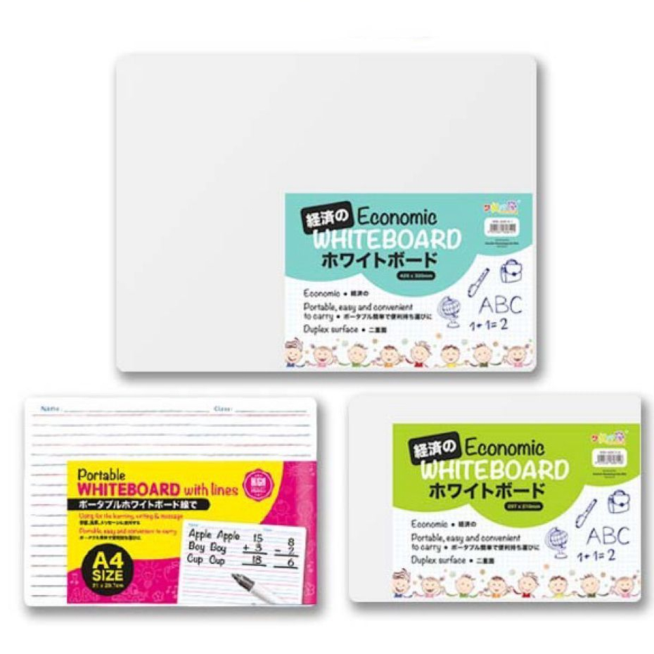กระดานไวท์บอร์ดพกพา (A4 Size: ARDSWBA4 & A3 Size: WBL60814-1) กระดานไวท์บอร์ดพกพามีเส้น (A4 Size : W