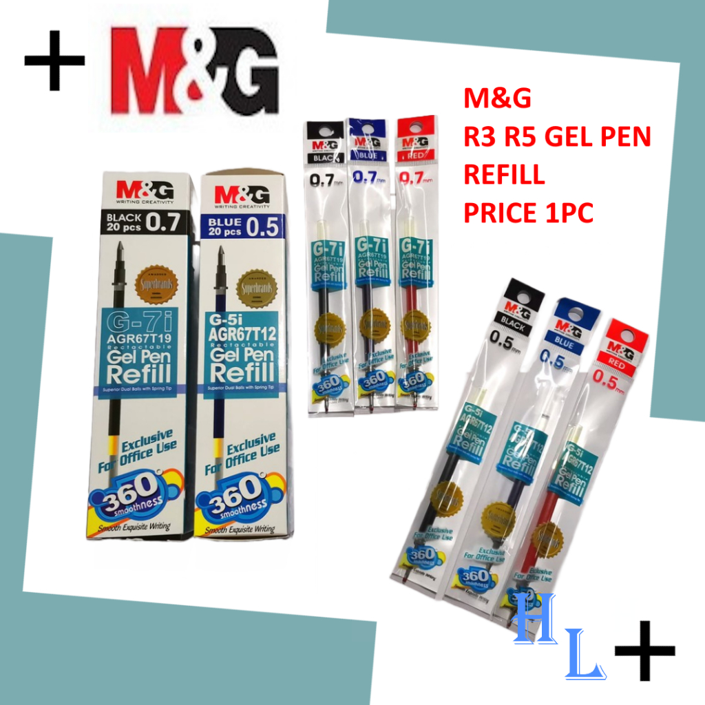 M&G R3 R5 ปากกาเจลเติม AGR67T12 / AGR67T19(1 ชิ้น)