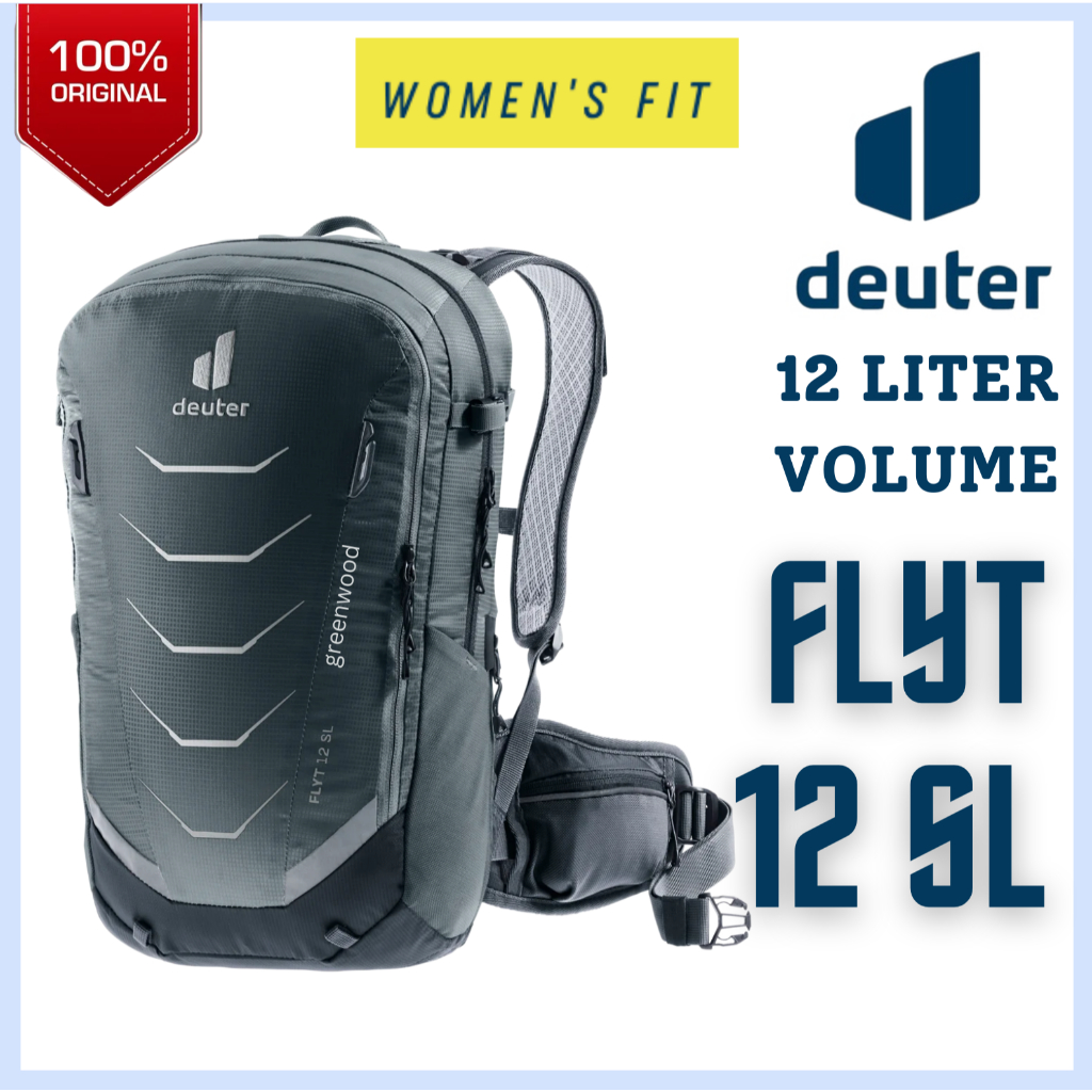 DEUTER Flyt 12 SL Bike Backpack Original Deuter, 12L Volume, Women's Fit, Rain Cover