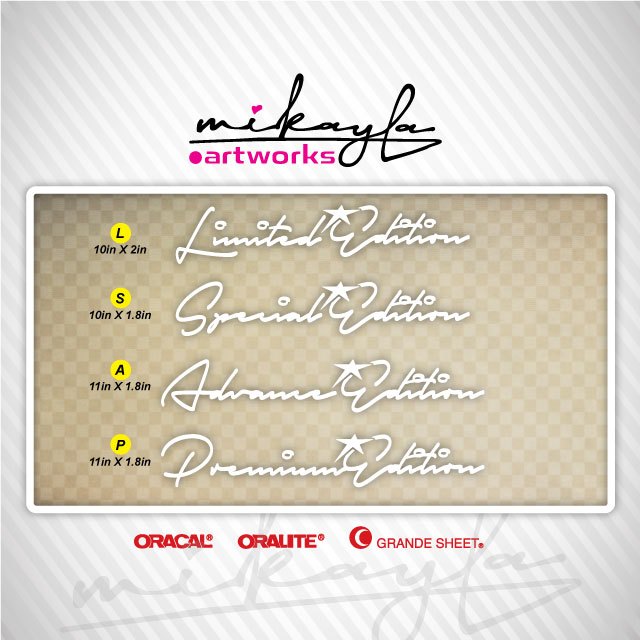 สติ๊กเกอร์สติ๊กเกอร์ Limited-Special-Advance-Premium Edition - 1PC