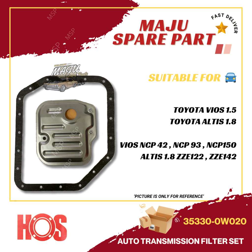 MSP TOYOTA VIOS 1.5 / ALTIS 1.8 AUTO TRANSMISSION FILTER SET AUTO GEAR BOX FILTER SET 35330-0W020