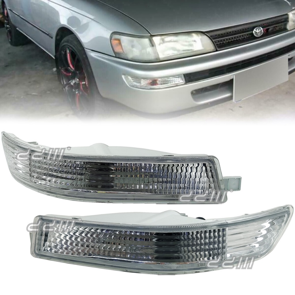 (แบบยาว)Toyota Corolla SEG AE100 AE101 1992-993 กันชนสัญญาณโคมไฟไฟสัญญาณ (คริสตัล)(1 คู่) Zenki