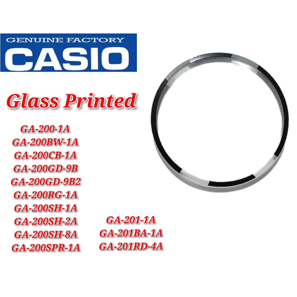 Casio G-Shock GA-200 / GA-201 - อะไหล่ทดแทน - GLASS/PRINTED