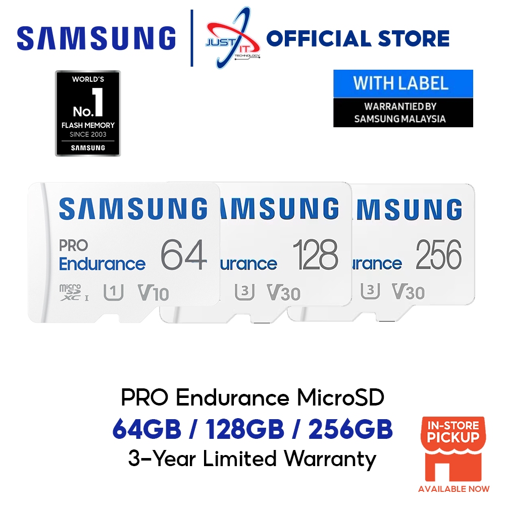 Samsung PRO ENDURANCE MICRO SD - ( 64GB / 128GB / 256GB )