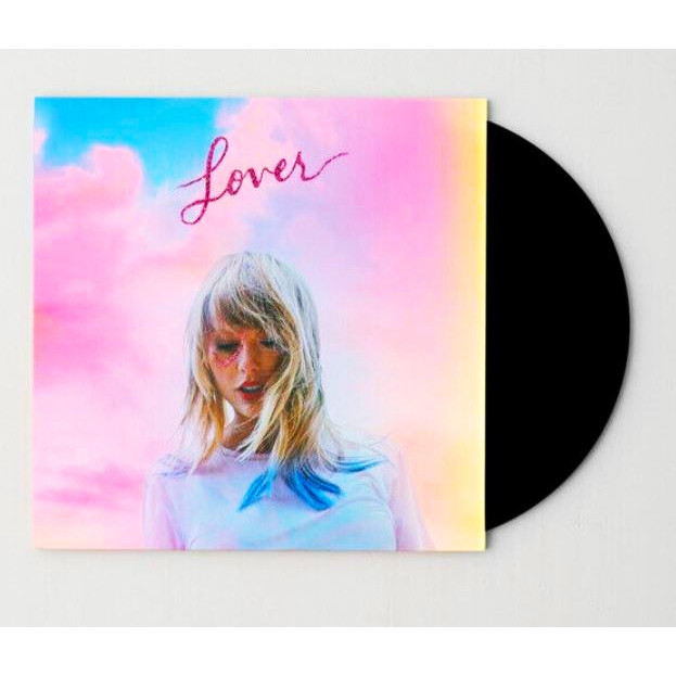 Taylor Swift - Lover ( 2 LP ) ( BLACK Color Vinyl / Piring Hitam ) *** Made in US 2023 ***