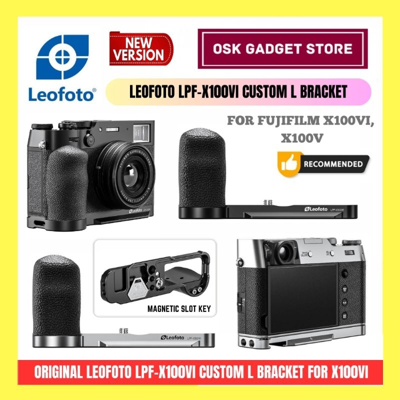 Leofoto LPF-X100VI Custom L Bracket Hand Grip สําหรับ Fujifilm X100VI X100V อลูมิเนียม Leofoto L Bra