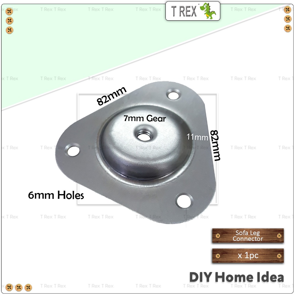 T Rex DIY เก้าอี้ตัวเชื่อมต่อขาโต๊ะ/เฟอร์นิเจอร์ขายึดแผ่นโลหะเชื่อมต่อวงเล็บ/Hardware