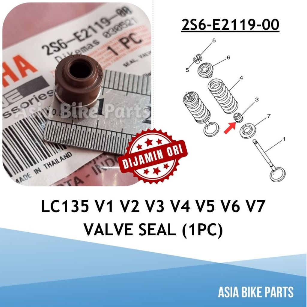 Yamaha LC135 V1 V2 V3 V4 V5 V6 V7 4S 5S ซีลวาล์ว - 2S6-E2119-00