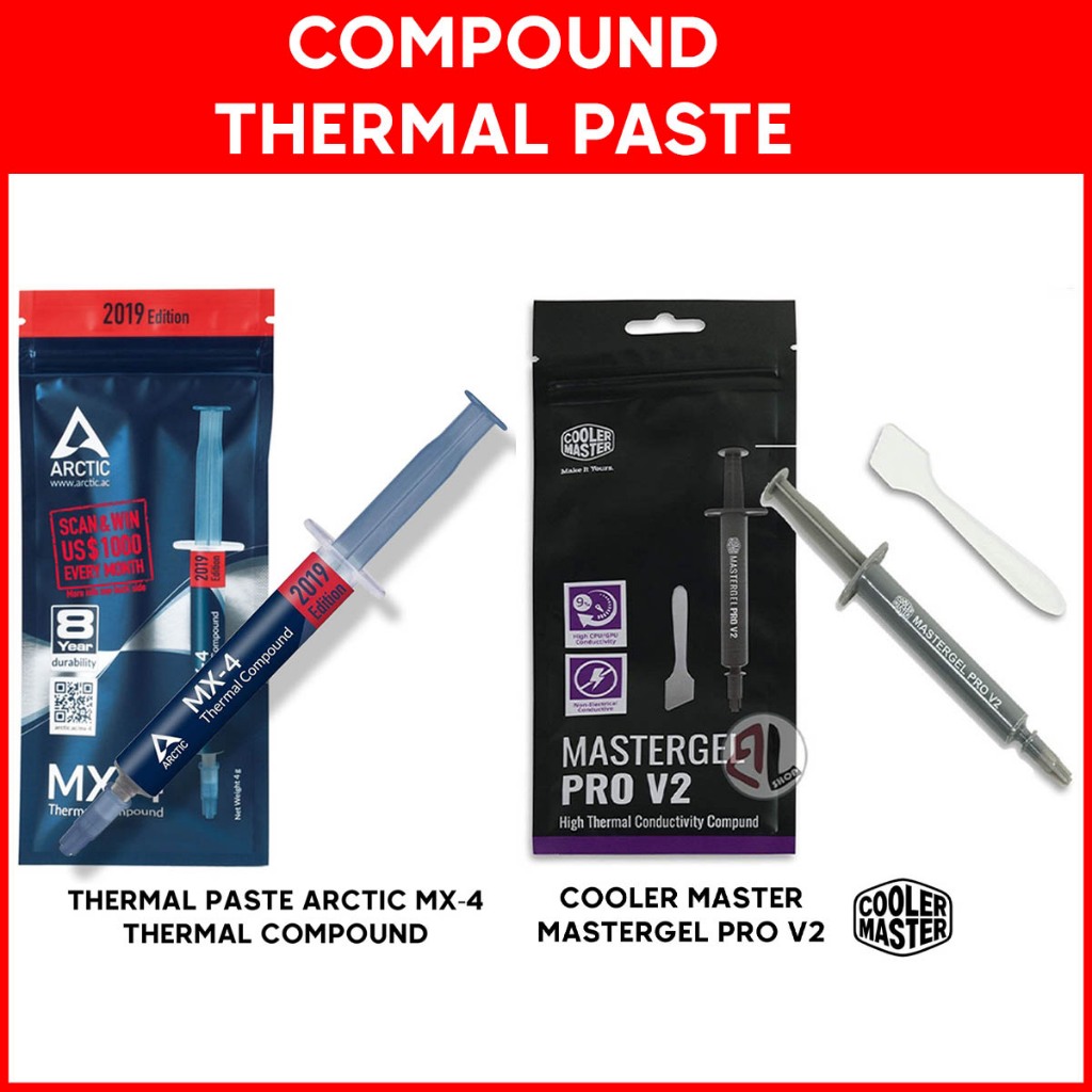 COMPOUND THERMAL PASTE COOLER MASTER MASTERGEL PRO V2 / ARCTIC MX-4 THERMAL CONDUCTIVITY THERMAL