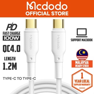 MCDODO CA 835 100W Type C to Type C Cable High Power Output 1.2m 2m