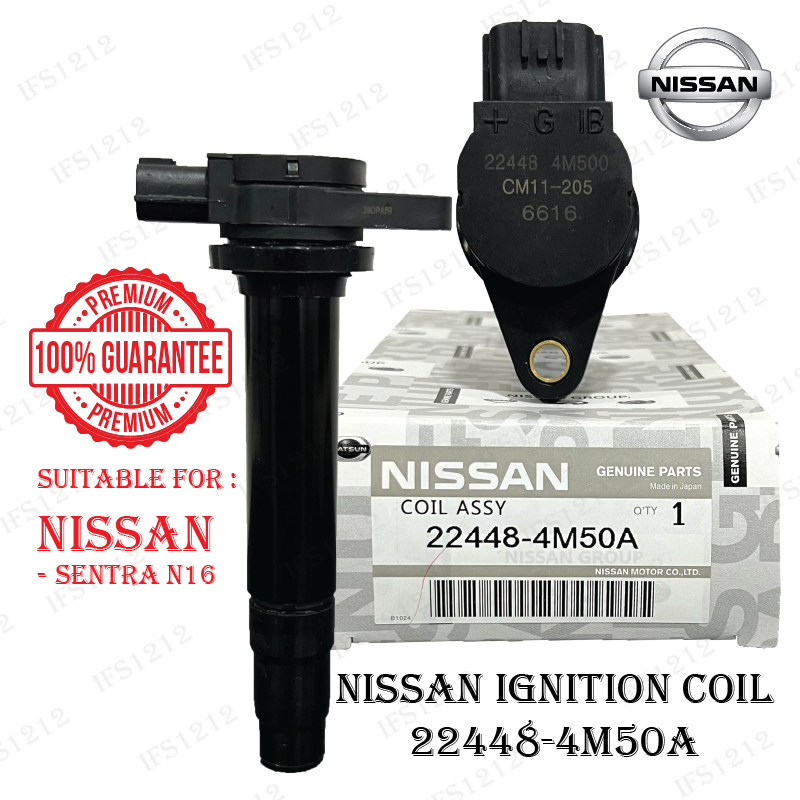 ใหม่ NISSAN IGNITION COIL SENTRA N16 1.5 1.6 1.8 PLUG COIL 22448-4M50A