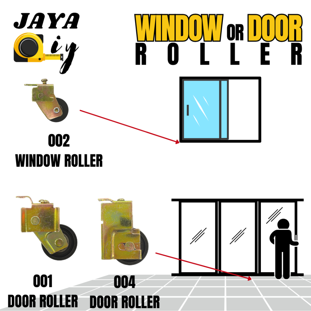 QUALITY universal ลูกกลิ้งประตูบานเลื่อนหน้าต่างแบริ่ง Roda Tingkap Kaca Roda Pintu Kaca RL-001 RL-0