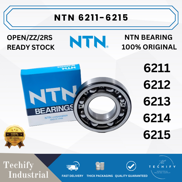 Ntn 6211, 6212, 6213, 6214, 6215 Open, 2RS, ZZ Deep Groove Ball Bearing Motor Bearing