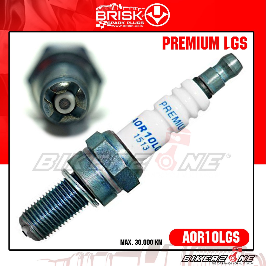 หัวเทียน BRISK AOR10LGS APRILLIA, BENELLI,BMW,CAGIVA,HONDA,KAWASAKI,KTM,NAZA Motorcycle โดย Bikerzon