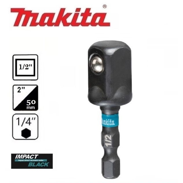 MAKITA E-08850 1/4" 2"/50MM 1/2" IMPACT สีดํา