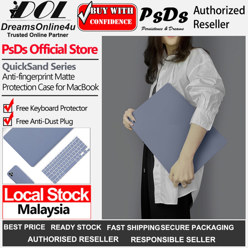 PsDs QuickSand Series Matte Hard Cover Case สําหรับแล็ปท็อป MB Air 13 A2337 A2681 Pro 13 A2338 14 A2