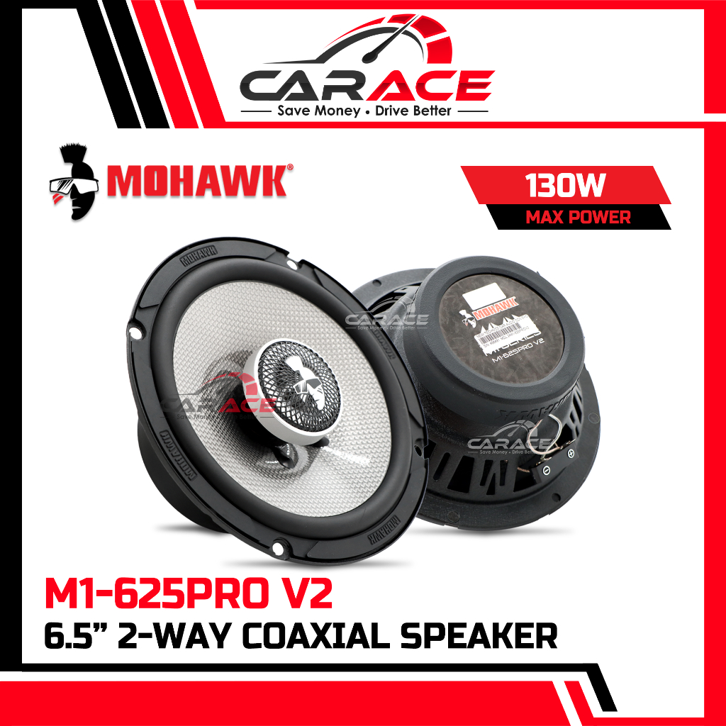 MOHAWK M1-625PROV2 6.5 2-Way Coaxial Speaker 6.5 นิ้ว 2Way Speaker 130Watts CARACE MOHAWK Speaker