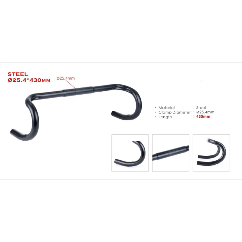 QUALITY STEEL DROP BAR FIXIE /BIKE/RACINGBIKE HANDLE BAR
