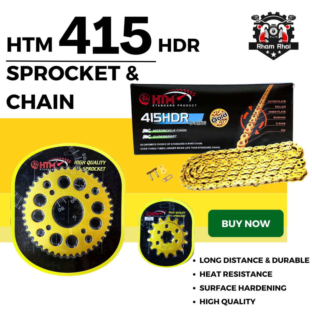 415HDR-132L O-RING HTM RFS150 415 ชุดโซ่ทอง BENELLI RFS 150 YTX7A YTZ6V YTZ5S YB5L YTX7 YTX9A