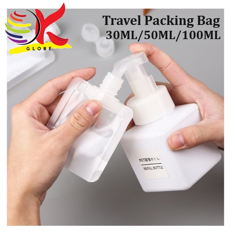 30/50/100ML PORTABLE TRAVEL DISPENSER BAG SUB-PACKAGING BAG สําหรับ COSMETIC SHAMPOO LOTION 原 浴室 洗发水