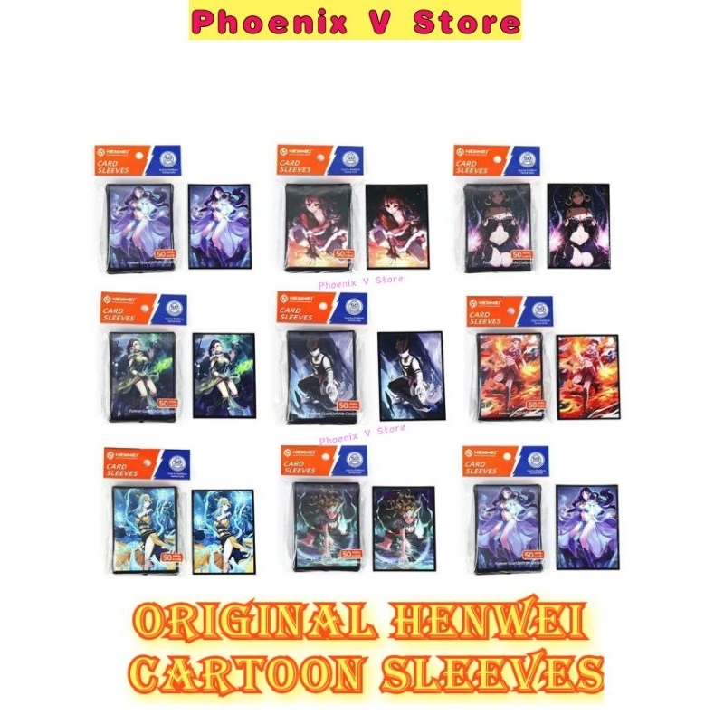 🔥‼️ORIGINAL‼️🔥 Henwei Cartoon Anime Sleeve Sleeves 66x91 66*91 63*90 63x90 Digimon Pokemon Yugioh Vanguard One Piece WS
