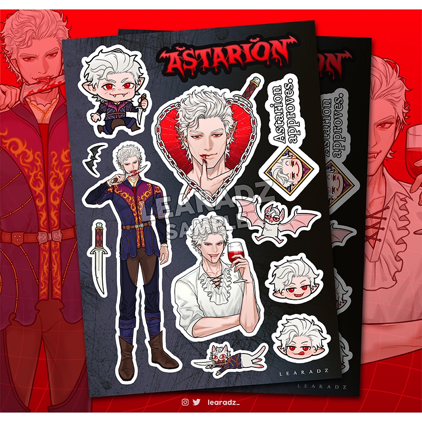 แผ่นสติ๊กเกอร์ Astarion A6