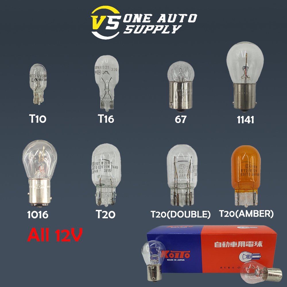 Koito 12V T20 7440 7443 W21W W21/5W T10 1141 1016 T15 Amber สัญญาณหลอดไฟหาง Mentol Lampu Malam Brek