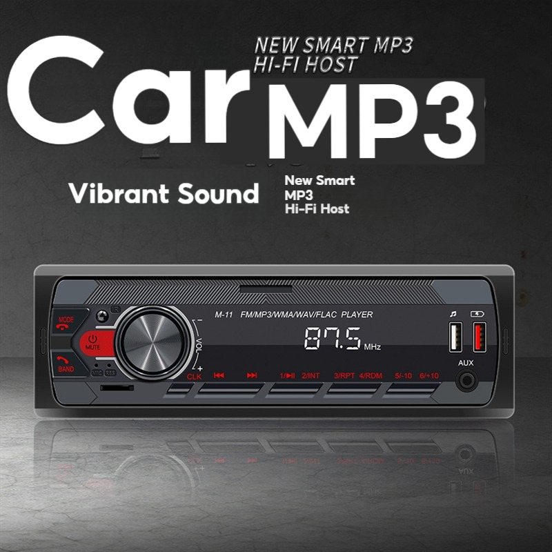 2USB Bluetooth MP3 Player 1 Din Car In-Dash Stereo Audio FM Bluetooth Unit เครื่องเล่น MP3