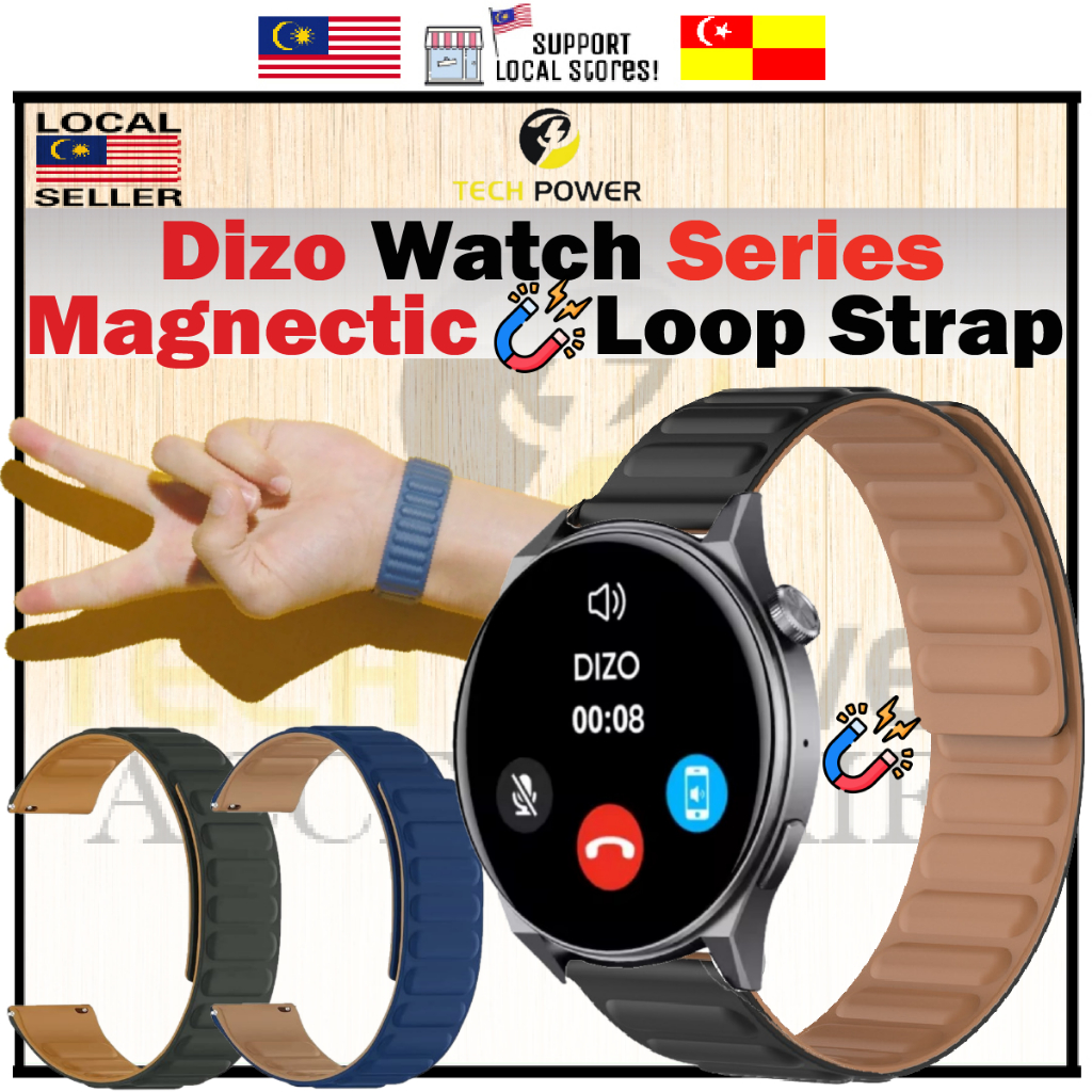Dizo Smart Watch Strap Magnetic Loop Strap, Tali Jam Magnetik Dizo Watch,Pro/ Watch R/ Watch D,D Tal