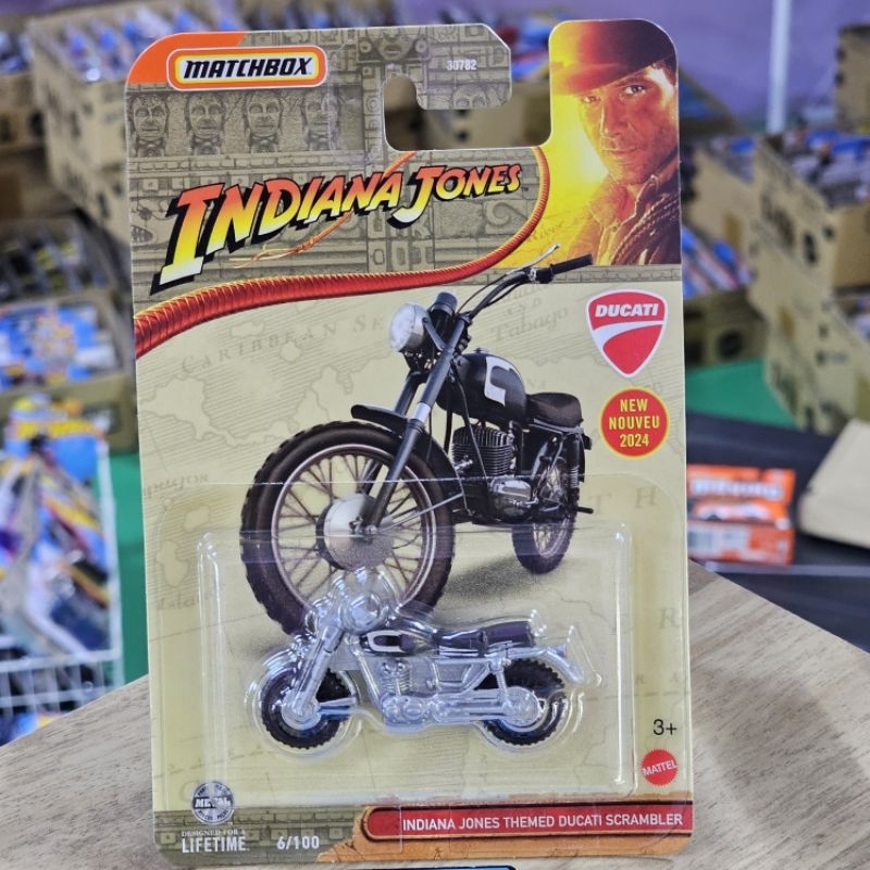 MATCHBOX INDIANA JONES THEMED DUCATI SCRAMBLER