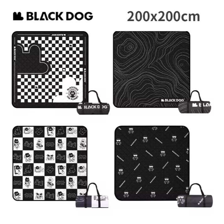 Blackdog เสื่อปิกนิกอัลตราโซนิกผ้าห่มกันน้ําฟิล์มอลูมิเนียมพรม Pad Camping ที่นอนชายหาดกลางแจ้ง 200x200 ซม.
