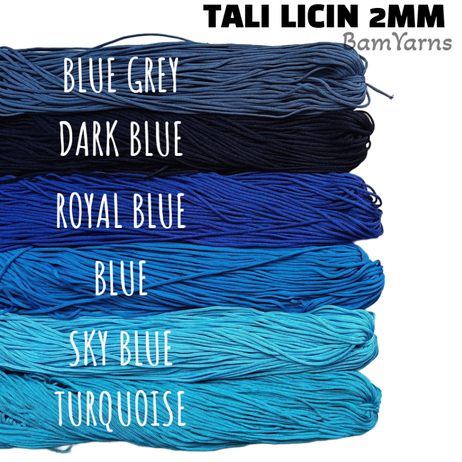 BENANG TALI LICIN 2MM YARN CROCHET KNITTING