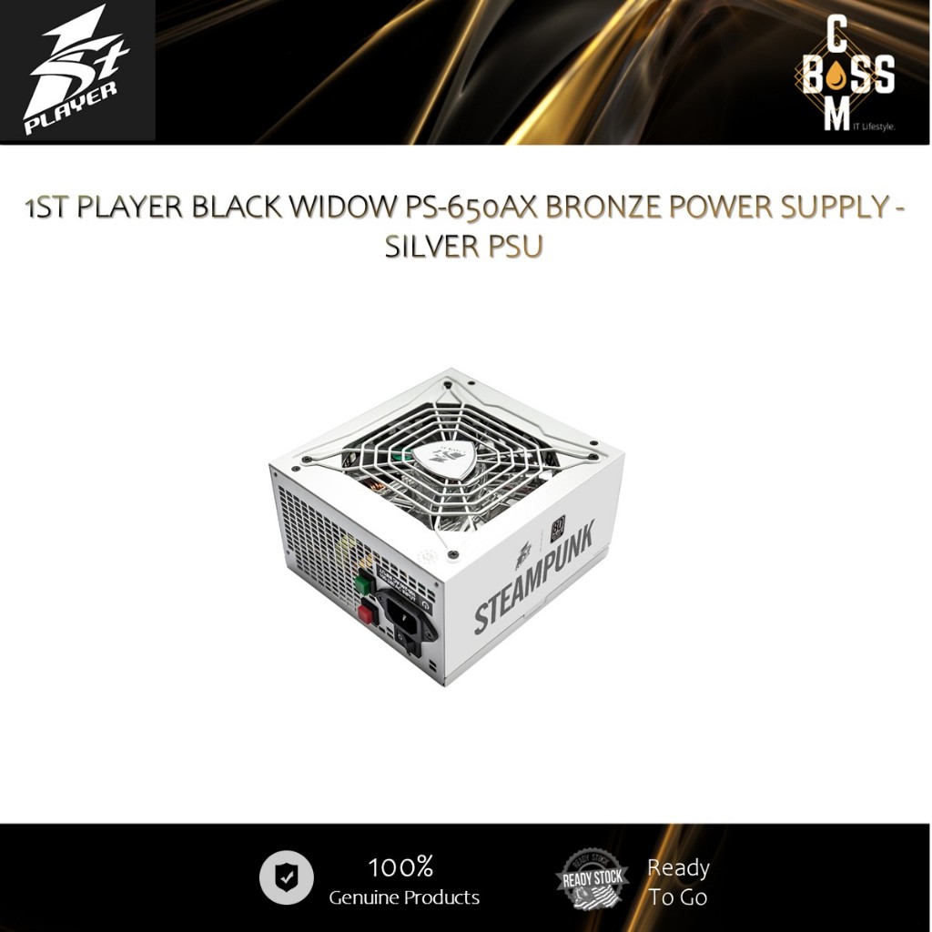 1ST PLAYER BLACK WIDOW PS-650AX BRONZE POWER SUPPLY - SILVER PSU