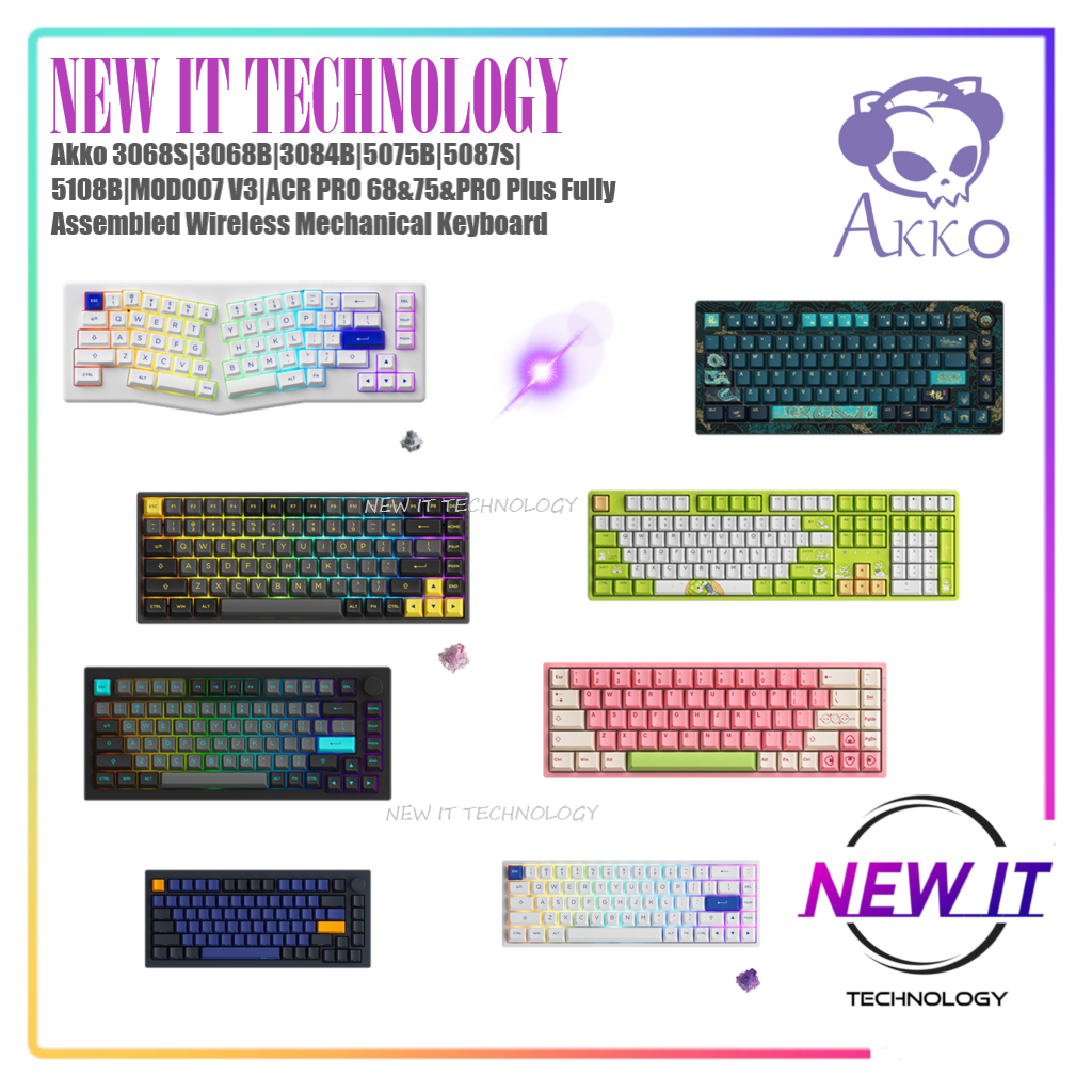 Akko 3068S|3068B|3084B|5075B|5087S|5108B|MOD007 V3|ACR PRO 68&75&PRO Plus Fully Assembled Wireless M