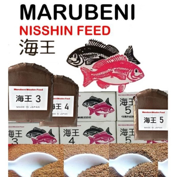 Marubeni NO3 NO4 NO5 5KG 10KG High Protien Makanan Ikan Laga Betta Guppy Tetra Neon