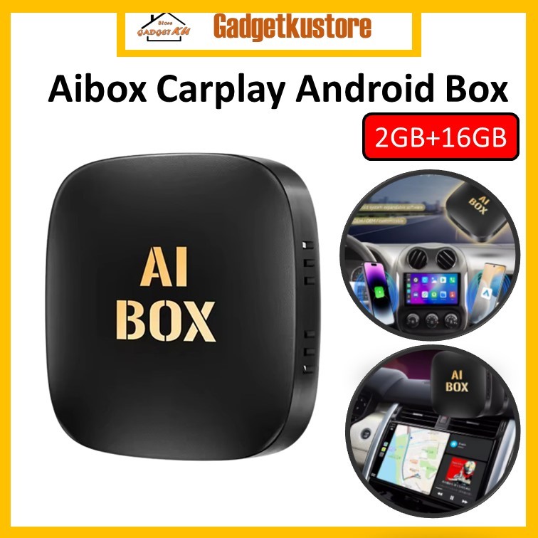 AI Box CarPlay & Android13 Auto Wireless Carplay Adapter ในเครื่องเสียงรถยนต์และอุปกรณ์วิดีโอ 2+16GB