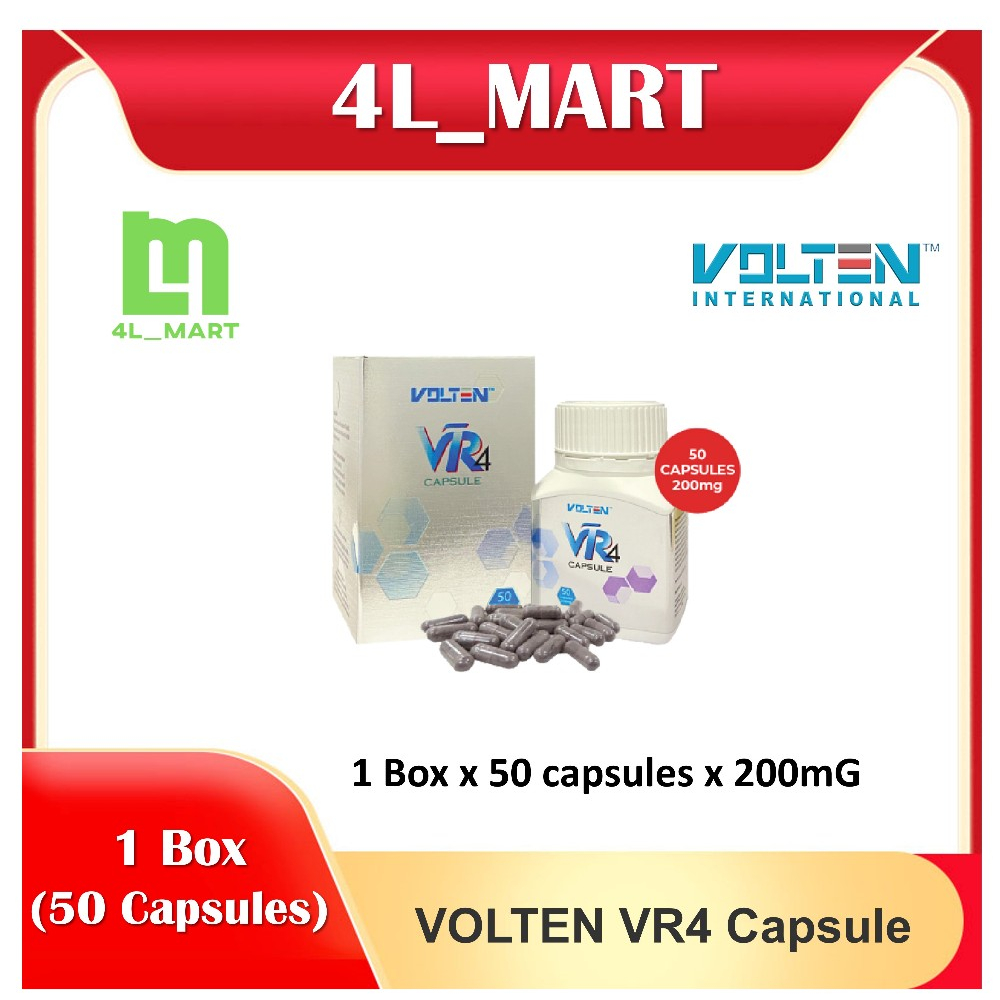 Halal Volten VR4 Capsule Black Ginger / VR4 Kapsul Halia Hitam (50 แคปซูล/ขวด)