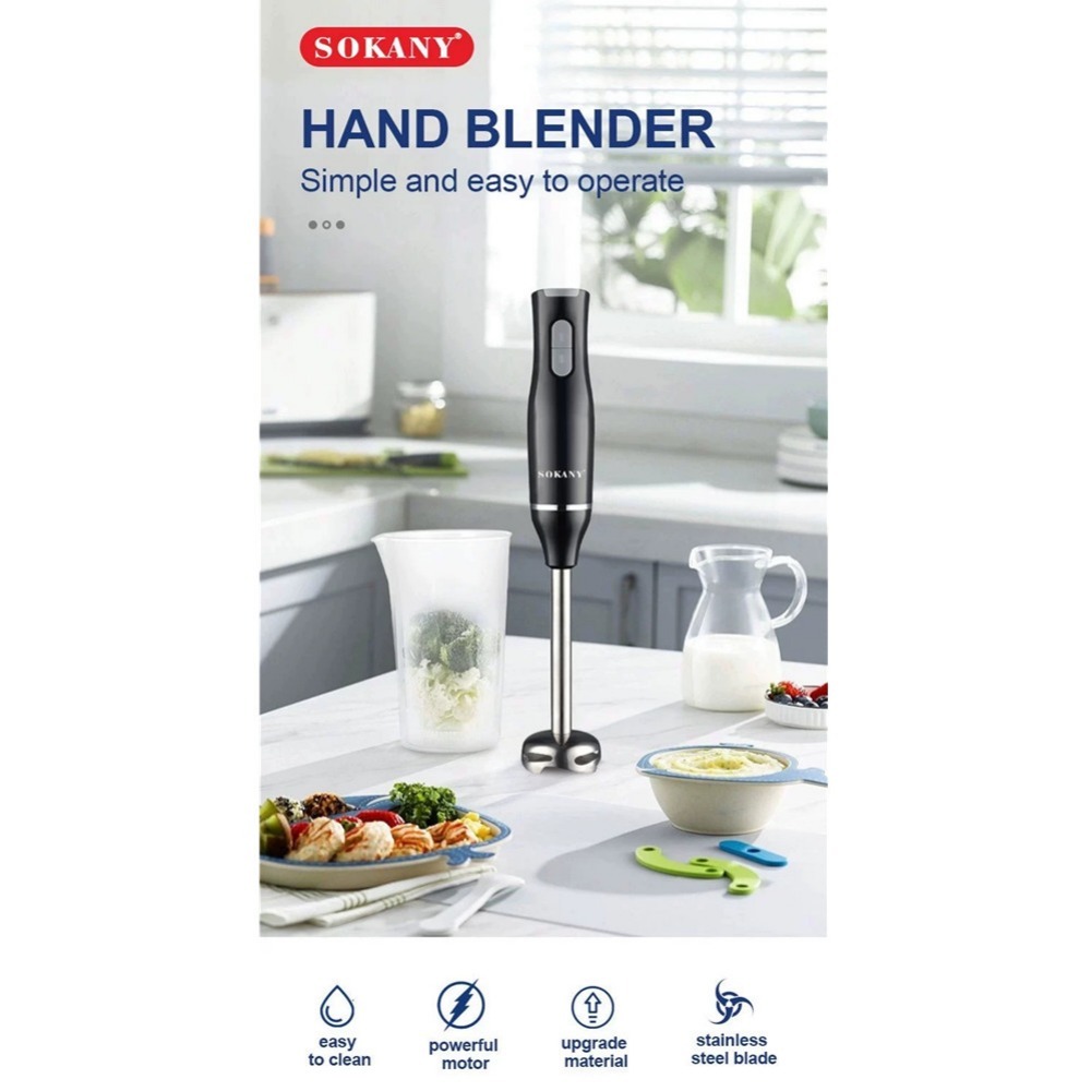 SOKANY โซคานี เครื่องปั่นมืออเนกประสงค์สะดวกรวดเร็วทําความสะอาดเครื่องปั่นน้ําผลไม้