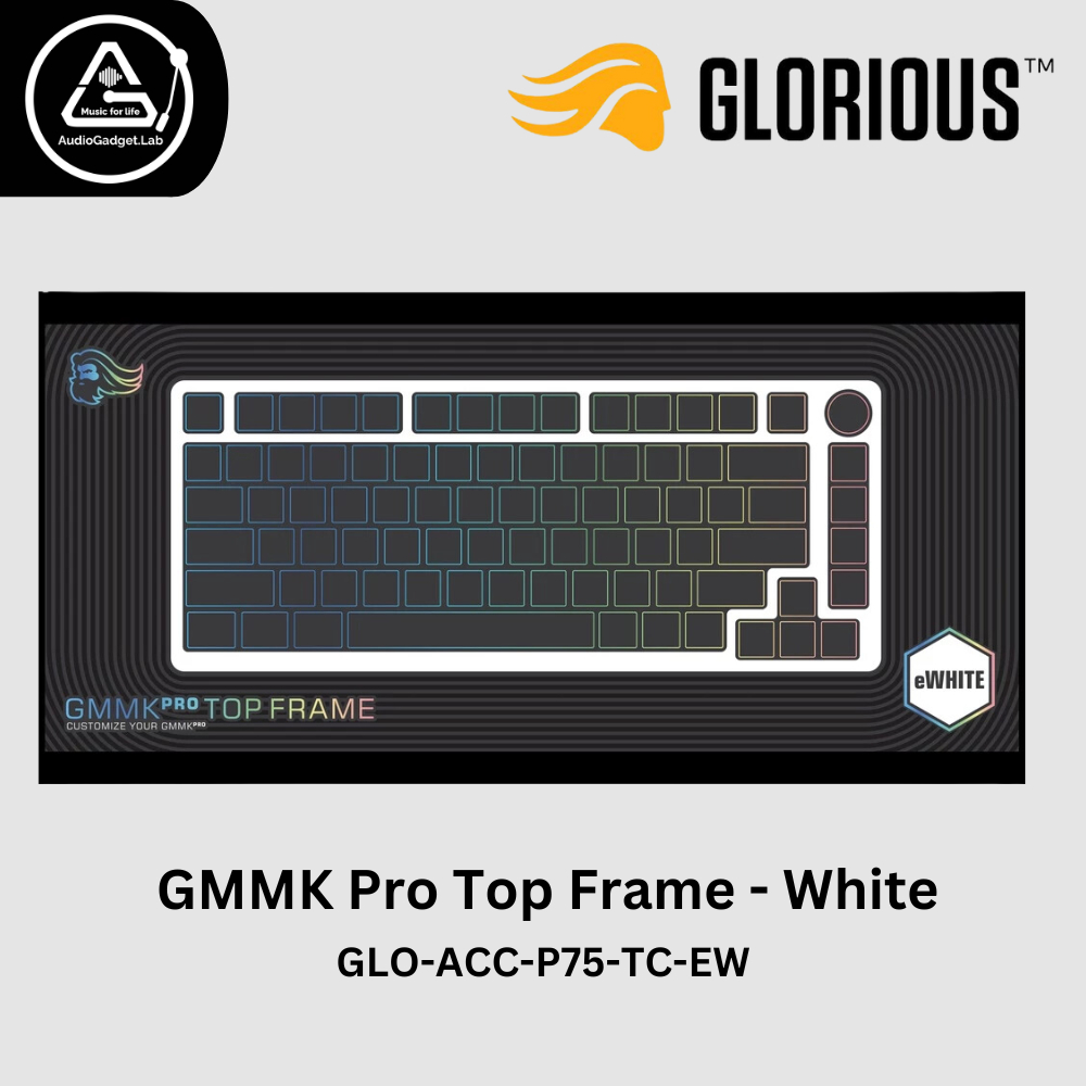 Glorious GMMK PRO Top Frame Mechanical Keyboard - สีขาว - GLO-ACC-P75-TC-EW