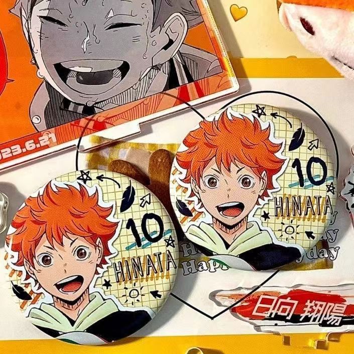 Haikyu HINATA KAGEMA ANIME SERIES 58mm BUTTOM BADGE พร้อม PIN BroucCH คลิปปกคลิป