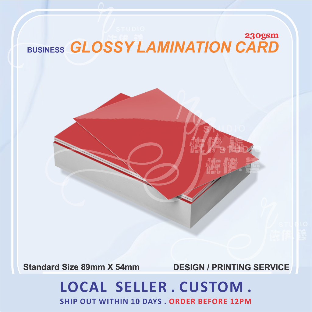 CUSTOM MADEBUSINES CARD / NAME CARD / MEMBER CARD / THANK YOU CARD / GLOSSY LAMINATION( DESIGN / PRI