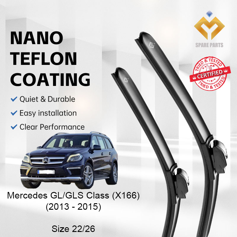 Mercedes GL Class/GLS Class X166 2013-2015 คุณภาพระดับพรีเมียม Japan Tech ที่ปัดน้ําฝนรถยนต์ 1 ชุด 2